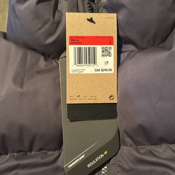 Nike Thermore Fill Club Puffer Jacket - “Iron Grey and White” - Picture 4 of 8